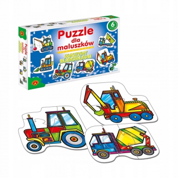 Pierwsze puzzle 6w1 MASZYNY BUDOWLANE Baby 2+