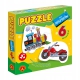 Moje pierwsze puzzle 6w1 POJAZDY 2+ Baby 27 el
