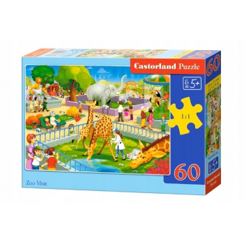 Puzzle dla dzieci 60 el WIZYTA W ZOO Castor 4+