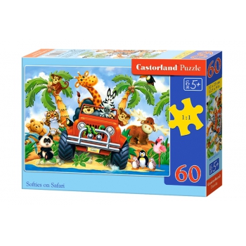 Puzzle dla dzieci 60 el SAFARI PLUSZAKI Castor 4+