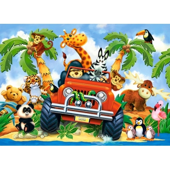 Puzzle dla dzieci 60 el SAFARI PLUSZAKI Castor 4+