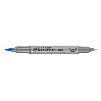 Pisak marker dwustronny NIEBIESKI do CD TO-320