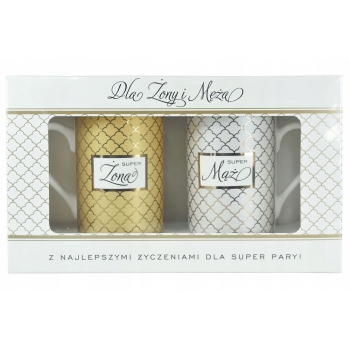 Zestaw 2 kubków prezent Mąż i Żona ślub nadruk