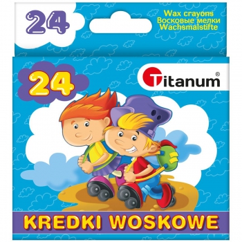 Kredki woskowe świecowe szkolne 24 kolory