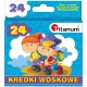 Kredki woskowe świecowe szkolne 24 kolory