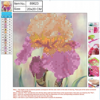 ZESTAW Mozaika diamentowa haft diamentowy KWIAT 20
