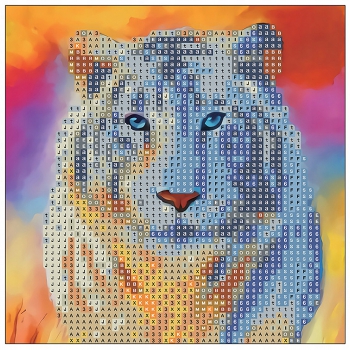 ZESTAW Mozaika diamentowa haft diamentowy TIGER 20