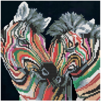 ZESTAW Mozaika diamentowa haft diamentowy ZEBRA 30