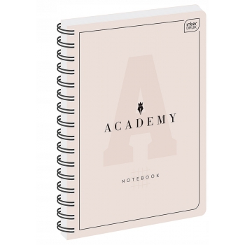 Kołozeszyt ACADEMY PASTEL A5 100 KRATKA 90g