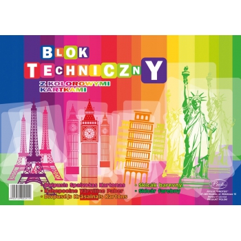 Zestaw 4 bloków rysunkowy techniczny A4 wyprawka