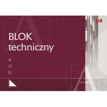 Blok techniczny A3 białe kartki 10k 190g Majewski