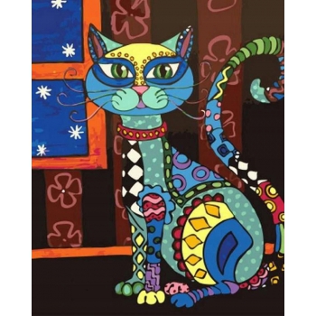 Obraz do MALOWANIE PO NUMERACH KOT 30X40 zestaw