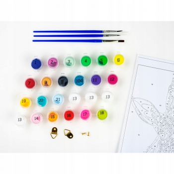 Obraz do MALOWANIE PO NUMERACH KOT 30X40 zestaw