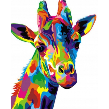 Obraz do MALOWANIA PO NUMERACH ŻYRAFA 30X40 zestaw