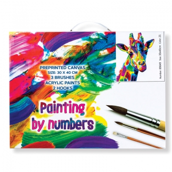 Obraz do MALOWANIA PO NUMERACH ŻYRAFA 30X40 zestaw