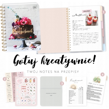 PRZEPIŚNIK ZESZYT NOTES DO PRZEPISÓW A5 CAKE