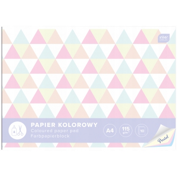 Zeszyt papierów kolorowych A4 PASTEL wycinanka