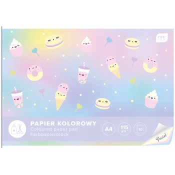 Zeszyt papierów kolorowych A4 PASTEL wycinanka