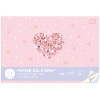 Zeszyt papierów kolorowych A4 PASTEL wycinanka