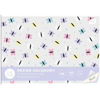 Zeszyt papierów kolorowych A4 PASTEL wycinanka