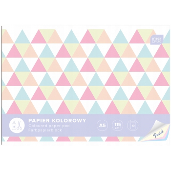 Zeszyt papierów kolorowych A5 PASTEL wycinanka