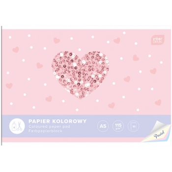 Zeszyt papierów kolorowych A5 PASTEL wycinanka