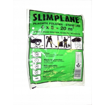 Folia malarska ochronna HDPE 4mX5m budowlana SLIM