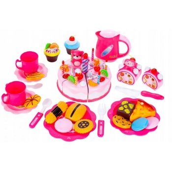 Zestaw TORT URODZINOWY zabawkowy kuchnia 80 el