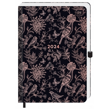 Kalendarz terminarz książkowy A5 2024 DZIENNY BIRD