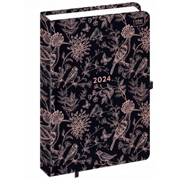 Kalendarz terminarz książkowy A5 2024 DZIENNY BIRD