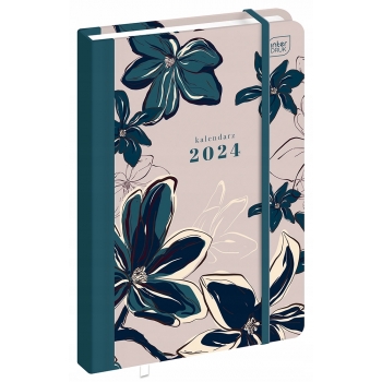 Kalendarz terminarz tygodniowy B6 2024 FLOWERS