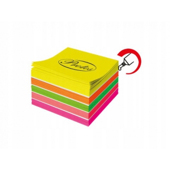 Kostka biurowa klejona FLUO 85x85 notes karteczki