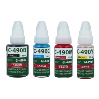 4x Tusz do CANON GI-490 XL G1400 G2400 G3400 G4400