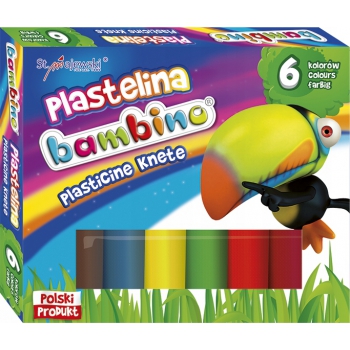 Plastelina BAMBINO szkolna 6 KOL NIETOKSYCZNA