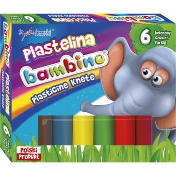 Plastelina BAMBINO szkolna 6 KOL NIETOKSYCZNA
