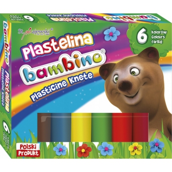 Plastelina BAMBINO szkolna 6 KOL NIETOKSYCZNA