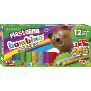 Plastelina BAMBINO szkolna elastyczna 12 KOL