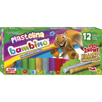 Plastelina BAMBINO szkolna elastyczna 12 KOL