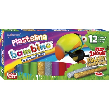 Plastelina BAMBINO szkolna elastyczna 12 KOL