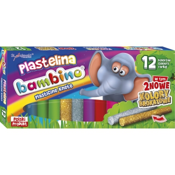 Plastelina BAMBINO szkolna elastyczna 12 KOL