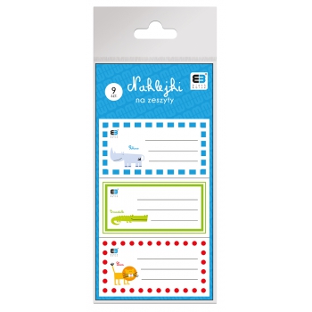 Naklejki na zeszyt 9szt zeszyty BB Kids zwierzątka