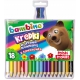 BAMBINO Kredki jumbo w drewnie GRUBE 18 kol + temp