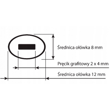 Ołówek stolarski budowlany ciesielski 18 cm