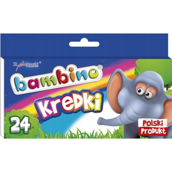 BAMBINO Kredki szkolne świecowe 24 kol woskowe