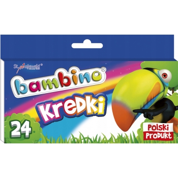 BAMBINO Kredki szkolne świecowe 24 kol woskowe