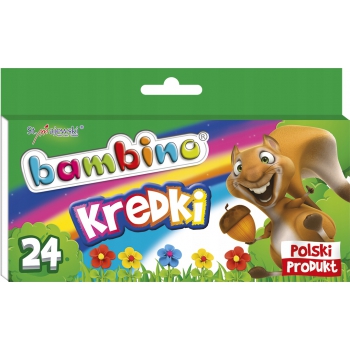 BAMBINO Kredki szkolne świecowe 24 kol woskowe