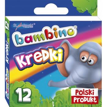 BAMBINO Kredki szkolne świecowe 12 kol woskowe