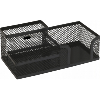 Przybornik na biurko metalowy siatka organizer