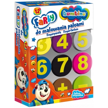 BAMBINO Farby farbki do malowania palcami 12 kol