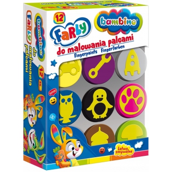 BAMBINO Farby farbki do malowania palcami 12 kol